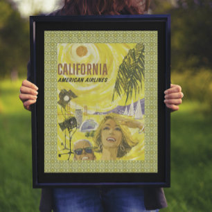 Póster Afiche de viaje de retro So Cal Air