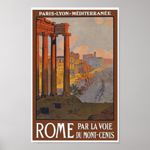 Póster Afiche de Viaje de Roma