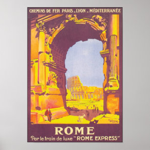 Póster Afiche de Viaje de Roma