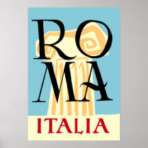Afiche de viaje de Roma, Italia