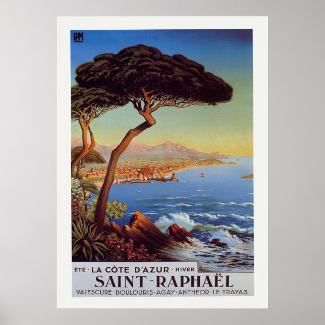 Póster Afiche de viaje de Saint-Raphael (Frente)