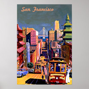 Póster Afiche de viaje de San Francisco