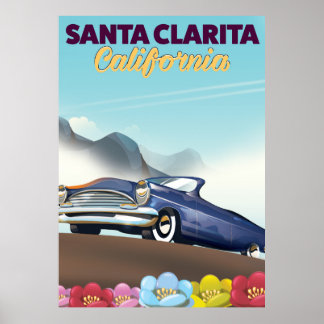 Póster Afiche de viaje de Santa Clarita, California