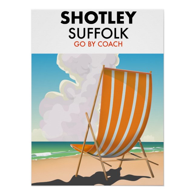 Póster Afiche de viaje de Shotley suffolk beach (Anverso)