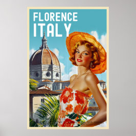 Póster Afiche de viaje de Sídney con estilo de época