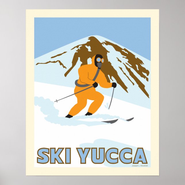 Póster Afiche de viaje de Ski Yucca (Frente)