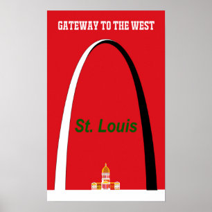 Póster Afiche de viaje de St. Louis, Missouri