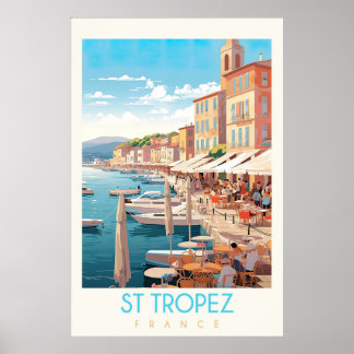 Póster Afiche de viaje de St Tropez