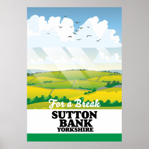 Póster Afiche de viaje de Sutton Bank yorkshire