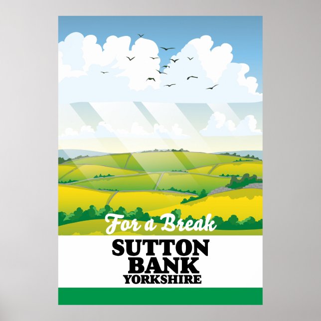 Póster Afiche de viaje de Sutton Bank yorkshire (Frente)