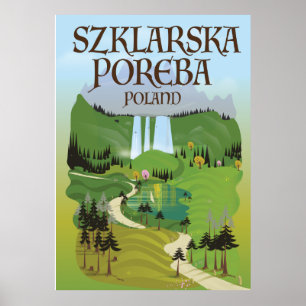 Póster Afiche de viaje de Szklarska Poreba ‎ Polonia