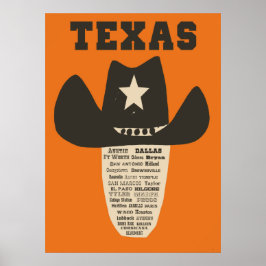 Póster Afiche de viaje de Texas