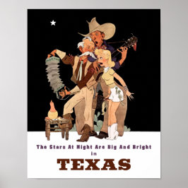 Póster Afiche de viaje de Texas