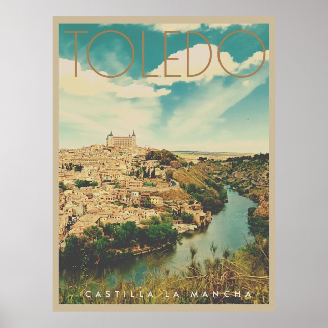 Póster Afiche de viaje de Toledo (Frente)