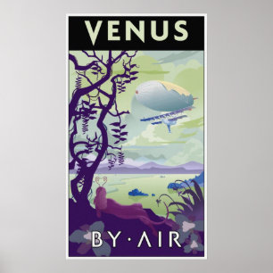 Póster Afiche de viaje de Venus