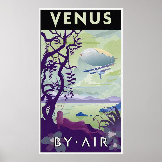 Póster Afiche de viaje de Venus (Frente)