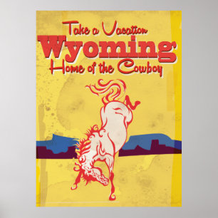Póster Afiche de Viaje de Viaje de Wyoming