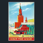 PÓSTER AFICHE DE VIAJE DE VINO DE LA PLAZA ROJA RUSIA<br><div class="desc">Una reproducción de un poster Art Deco de los años 30 que promueve el turismo en la URSS. Digitalmente reformado para resaltar los colores originales,  aún mejor y arreglar tantas imperfecciones como sea posible.</div>