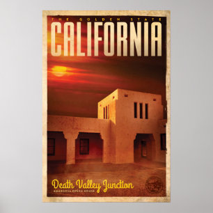 Póster Afiche de Viaje de Vintage Death Valley Junction