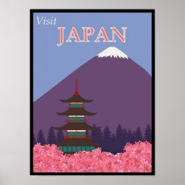 Póster Afiche de viaje de visita de cosecha por Japón
