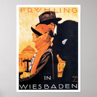 Póster Afiche de viaje de Wiesbaden