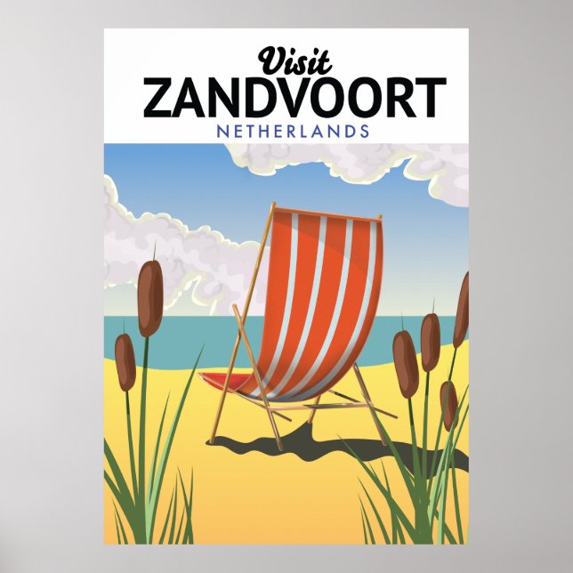 Póster Afiche de viaje de Zandvoort Países Bajos (Frente)