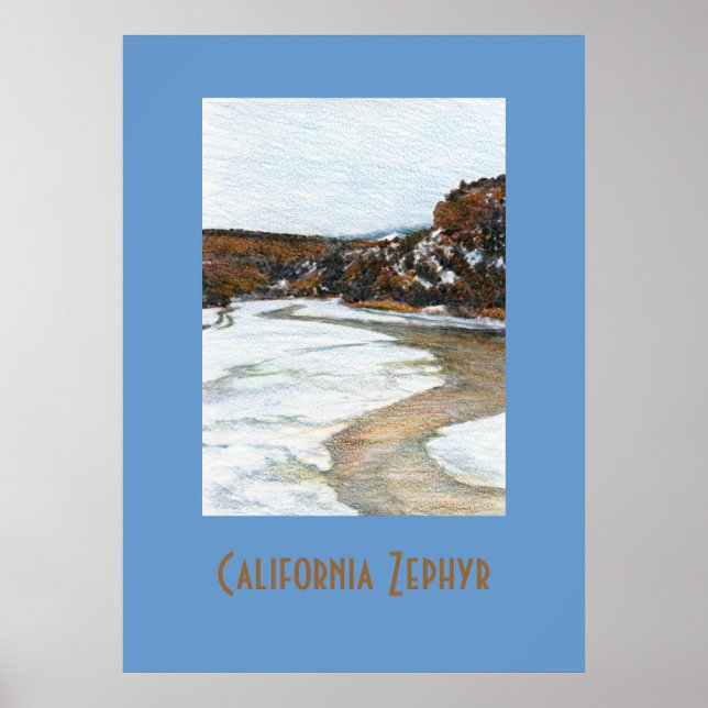 Póster Afiche de viaje de Zephyr de California (Frente)
