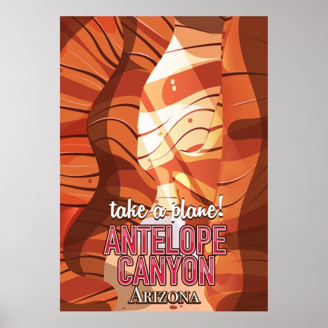 Póster Afiche de viaje del Antelope Canyon Arizona (Frente)