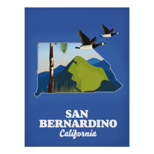 Póster Afiche de viaje del condado de naranja