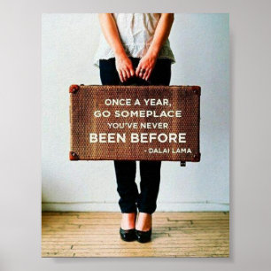 Póster Afiche de viaje del Dalai Lama