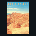 Póster Afiche de viaje del desierto del Valle de la Muert<br><div class="desc">Diseño original de la república de época con el Valle de la Muerte de California,  el lugar más caluroso del mundo</div>