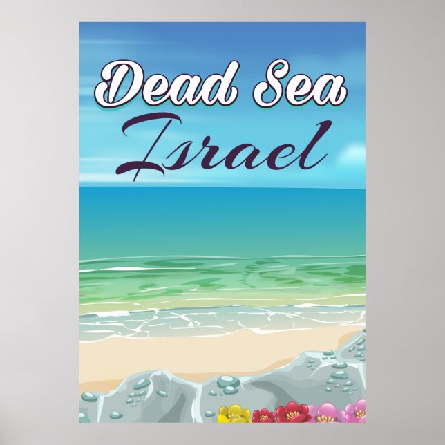Póster Afiche de viaje del Mar Muerto Israel (Frente)