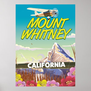 Póster Afiche de viaje del Monte Whitney de California