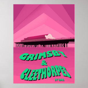 Póster Afiche de viaje del muelle Grimsby y Cleethorpes