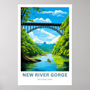 Póster Afiche de viaje del Nuevo Parque Nacional del Gorg