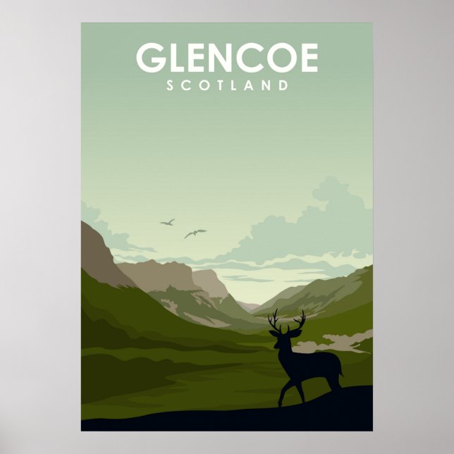 Póster Afiche de viaje del Parque Nacional Glencoe Scotla (Frente)