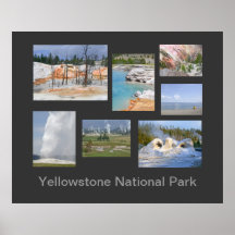 Afiche de viaje del Parque Nacional Yellowstone