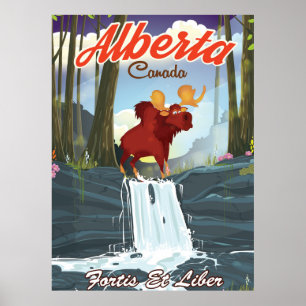 Póster Afiche de viaje del personalizado de Canadá de Alb