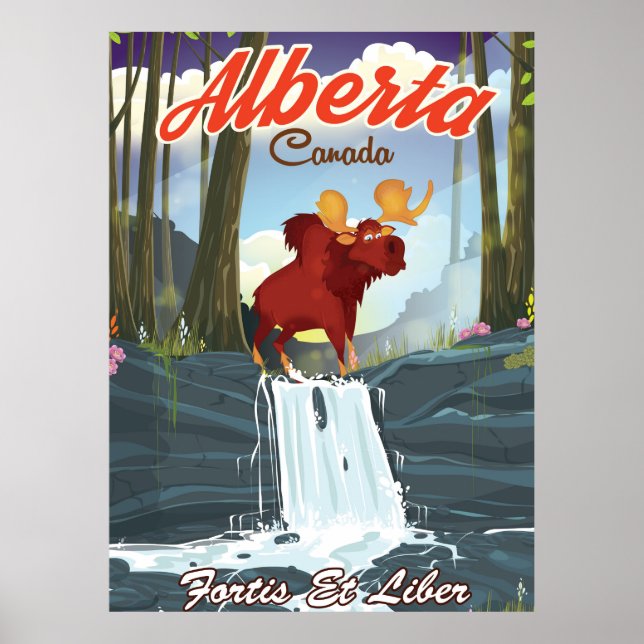 Póster Afiche de viaje del personalizado de Canadá de Alb (Frente)