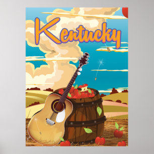 Póster Afiche de viaje del personalizado de cosecha de Ke