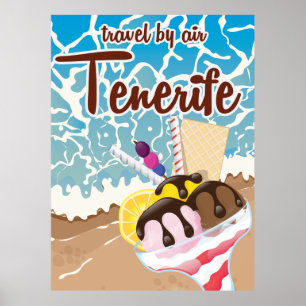 Póster Afiche de viaje del personalizado de helados de Te