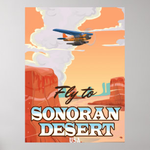 Póster Afiche de viaje del Personalizado del Desierto de
