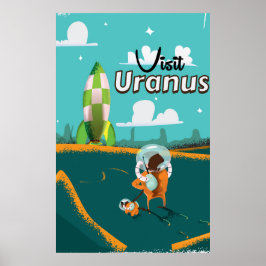 Póster Afiche de viaje del personalizado Urano