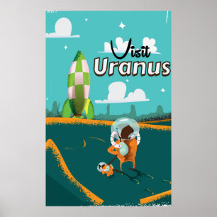 Póster Afiche de viaje del personalizado Urano