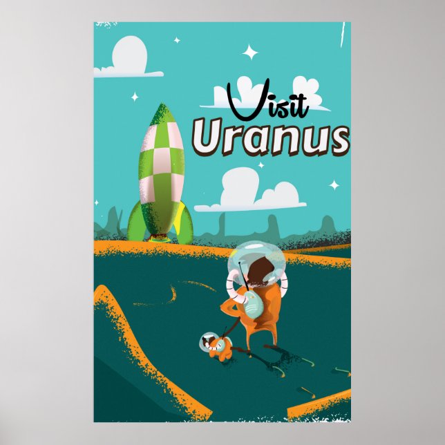 Póster Afiche de viaje del personalizado Urano (Frente)