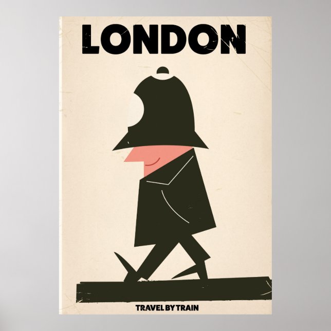 Póster Afiche de viaje del policía de Londres (Frente)
