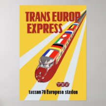 Afiche de viaje del Trans Europe Express