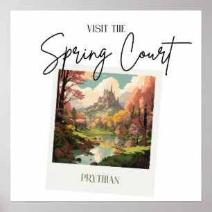 Póster Afiche de viaje del Tribunal de Primavera de ACOTA