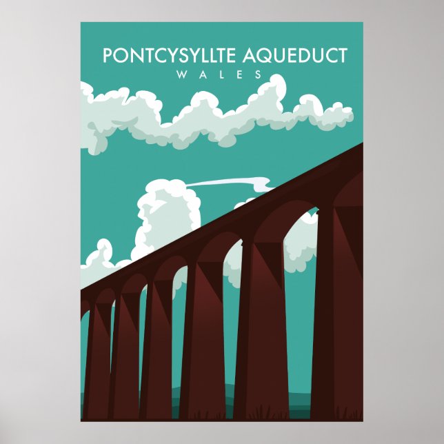 Póster Afiche de viaje del Viaducto Leaderfoot Scotland (Frente)