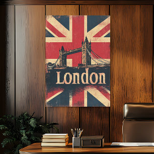 Póster Afiche de viaje del Viaje de la Torre de Londres